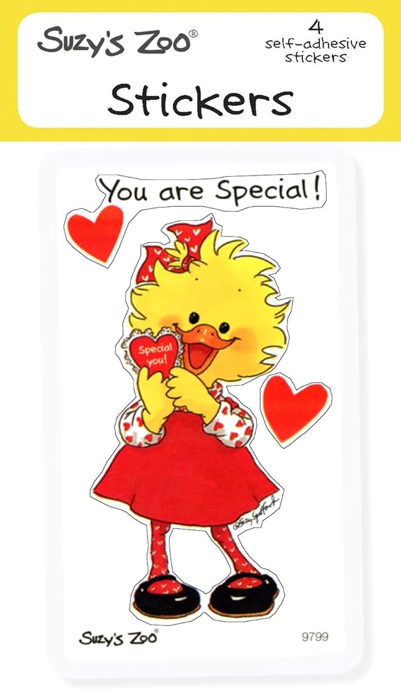 Amazon.com : Suzy's Zoo Stickers 4-Pack, 